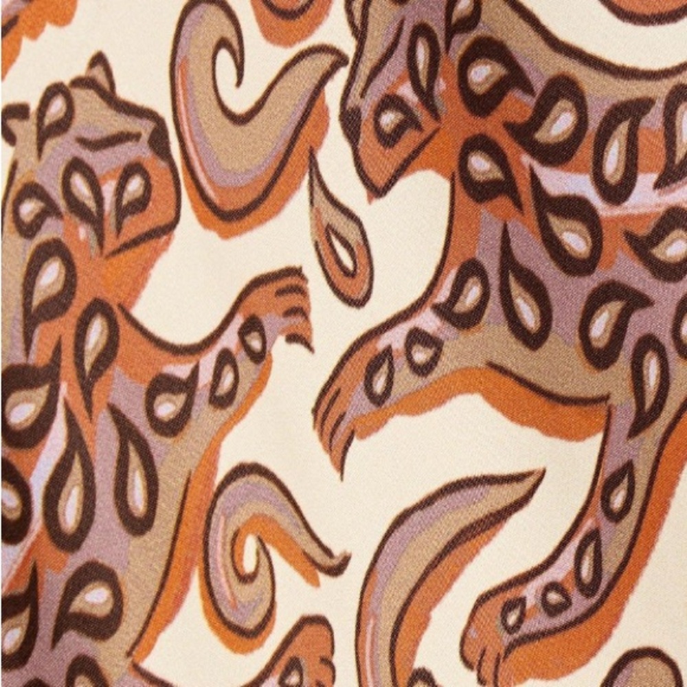 FARM Rio Large burgundy Paisley Maxi Dress/ CREPE DE CHINE FABRIC: L - Picture 8 of 9
